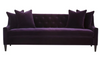 Rosalie Purple Flannelette 3-Seater High-Backrest Sofa