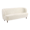 Alena White Wool Sofa 2-Seater Loveseat