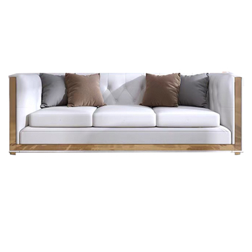 Wholesale Modern Nordic Style Microfiber Fabric Living Room Wood Bedroom Set Sofa Furniture
