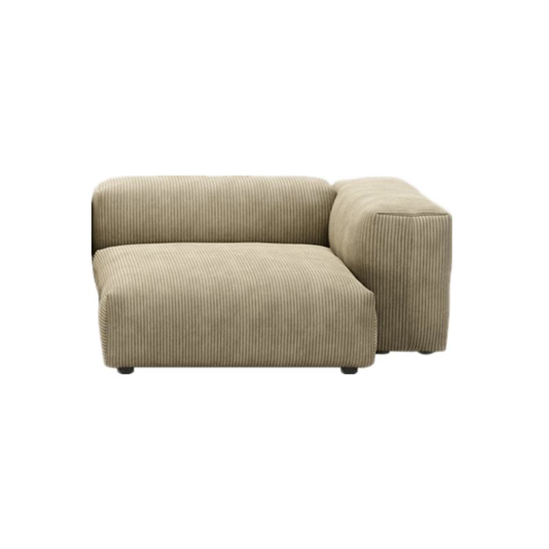 Amaris Corduroy Modern Simple Sofa Cube Modular Sectional Couch