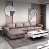 Custom European Quality Morden Luxury Microfiber Leather Furniture Buttoned Vintage Corner Sectional Living Room Sofa Set