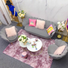 Factory price pink single sitting highback velvet armchair hotel round lobby office living room sofa chair