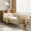 Ivy White Flannelette Fabric 1/2/3 Seater Sofa Set