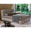 Harlan Brown Fabric Luxury Modern Bed Frame King Size