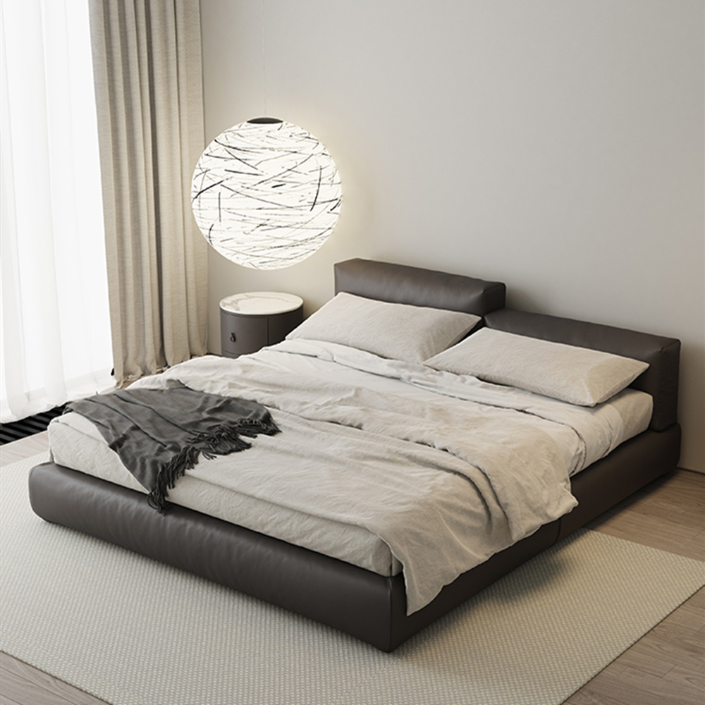 Joanna Technical Fabric Contemporary Minimalist Bed Frame King Size