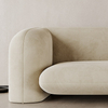 Baylor Brown Technical Fabric 3-Seater Sofa Round Arm Sofa
