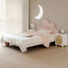 Malia Pink Fabric Shaped Headboard Bed Frame Queen Size