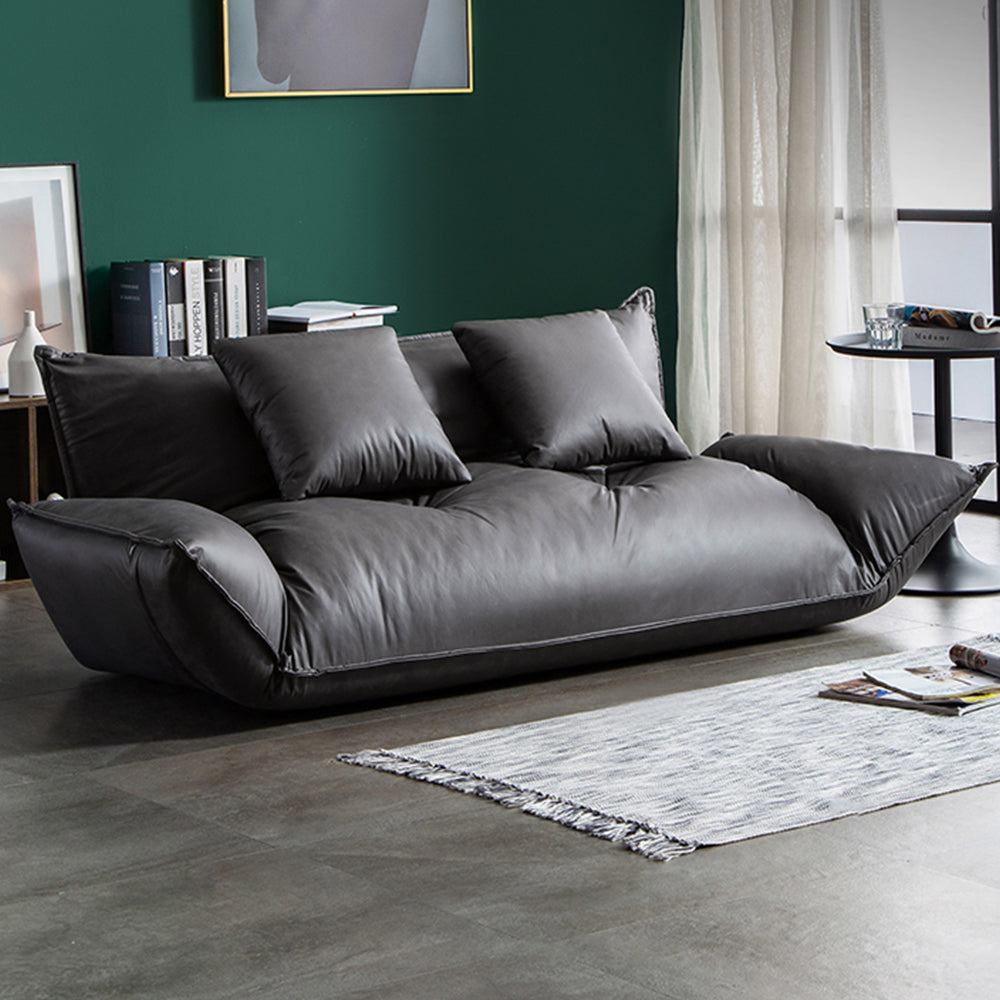 Gemma Technical Fabric Lazy Sofa Cozy Folding Lounge Sofa Tatami Green/Black