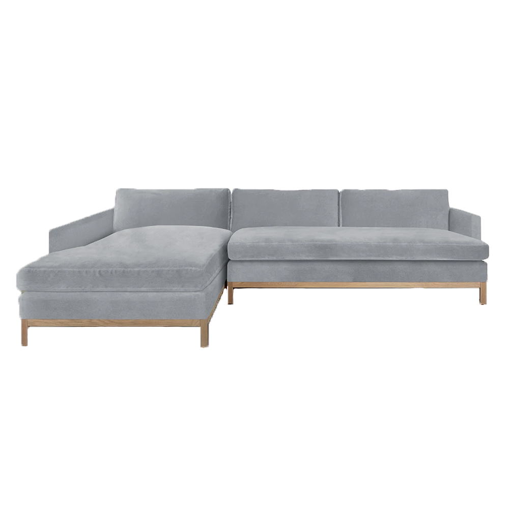 Hot Selling Modern Two or Three Seats Fabric Living Room Sofa Bed Corner Couch Gray Sofa