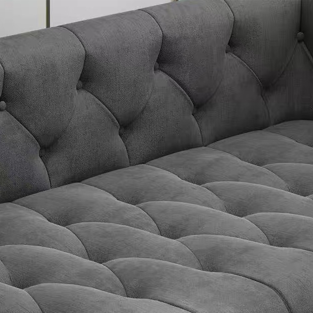 Wholesale Price Lanlinco Living Room Fabric Couches Modern Luxury Velvet Chesterfield Living Room Sofa