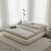 Amos Boucle White Contemporary Rectangular Head Board Queen Bed Frame King Size