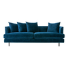 Cein Velvet/Fabric Sofa 3-Seater Sofa with Pillows in Red/Green/Grey/Blue