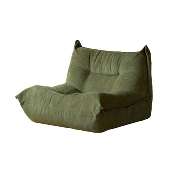 Aliza Corduroy Fabric Green/White Lounge Chair Simple 1-seater Floor Chair