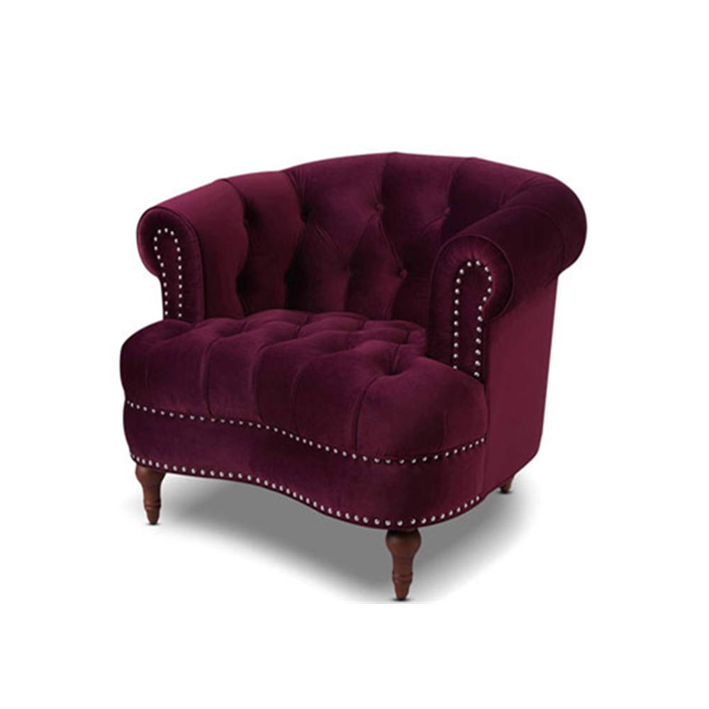 Eliana Velvet Vintage American Style Sofa 2-Seater Rivets Decoration Chair Loveseats