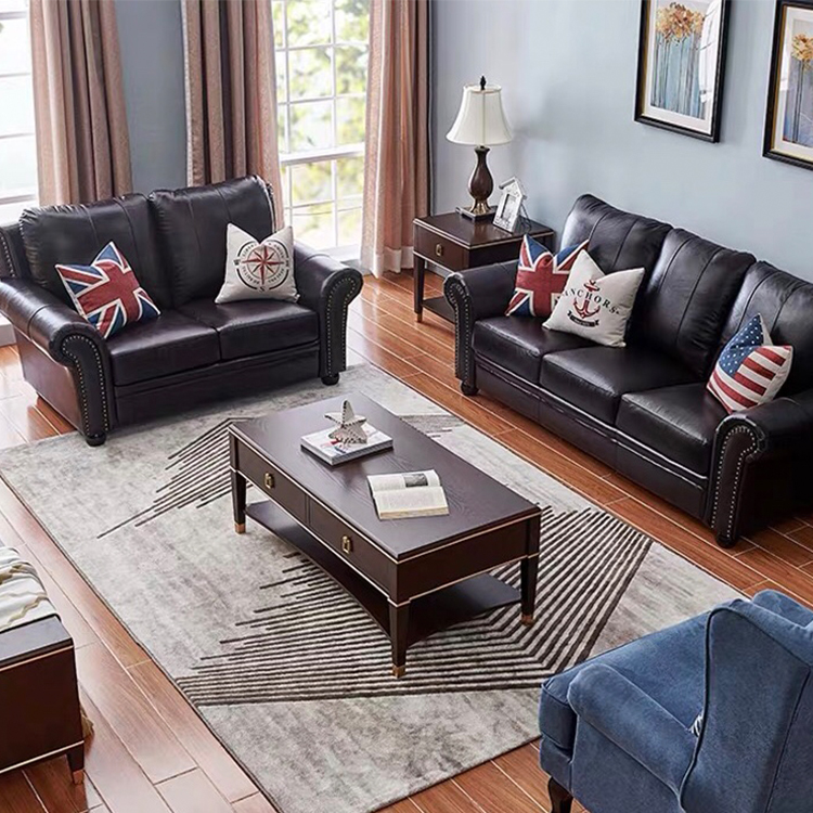 Nordic corner chaise longue combination modern minimalist living room small apartment leather art sofa