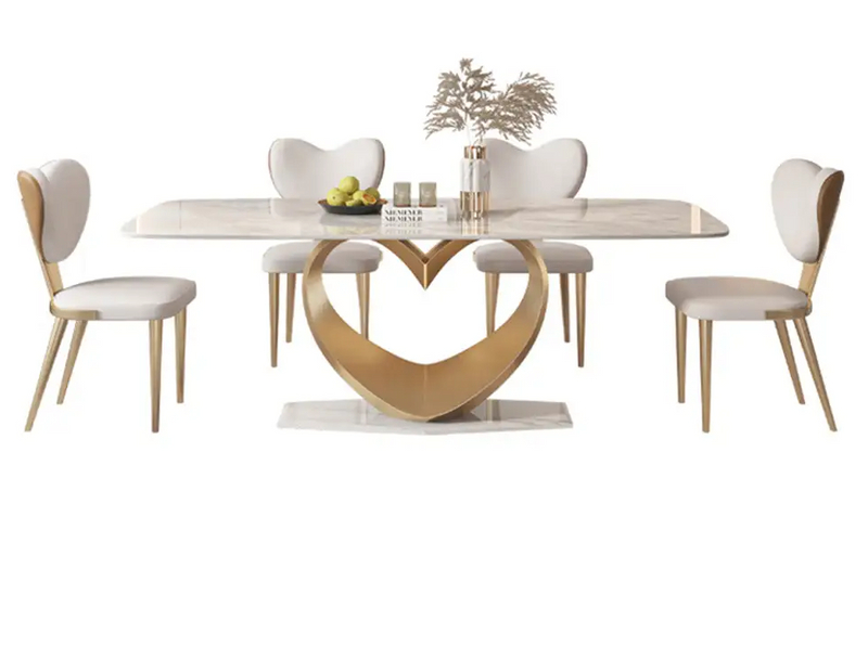 Narmer Slate Tabletop Heart Special Design Modern Dining Table