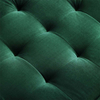 Relacco Flannelette Green Sofa 2-Seater Loveseat with Cylindrical Throw Pillows