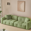 Venecia Wool Fabric 3-Seater Sofa in White/Green/Yellow/Black