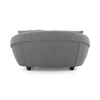 Murray Velvet Gray Round Shaped Loveseat 2-Seater Lounge Sofa