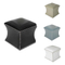 new style modern square brown black moroccan PU leather ottoman pouf stool