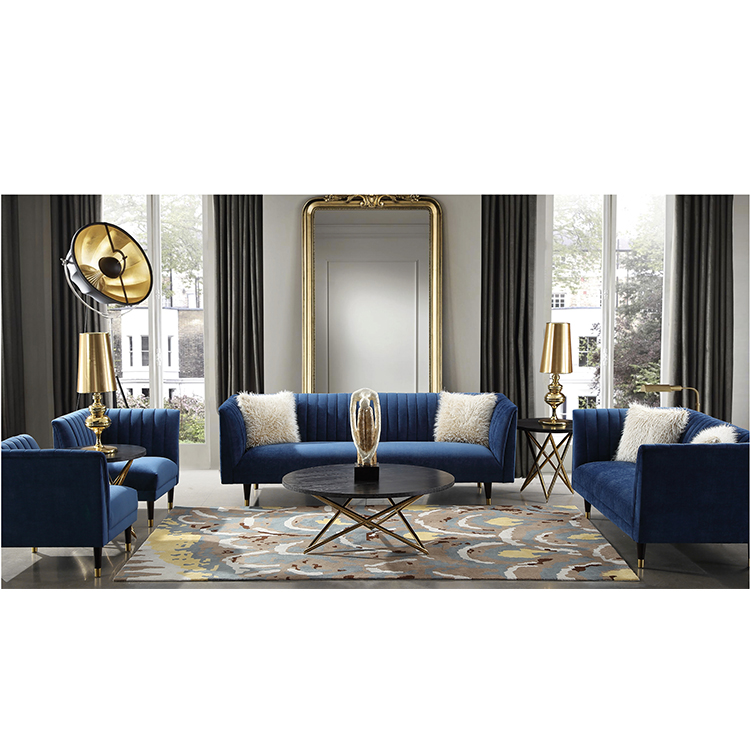 custom furniture living room used genuine fabric sofa with metal legs