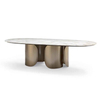 Home Furniture Outdoor Indoor Marble Top Metal Round Feet Modern Dining Table Coffee Table