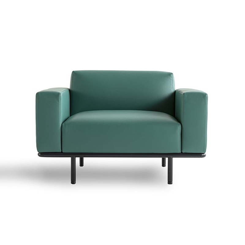 Modern Leather Armchair Sofa 1 Seat Nordic Blue Ottoman sofa chair set Home Office Rest Living Room Sofa