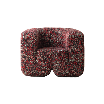 Abel Fabric Armchair Round Shaped Upholstery Sofa