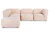 Reed Pink Fabric 3 Module Sofas With Ottoman
