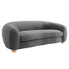 Rocky Boucle/Velvet Upholstered Arm Chair Round Lounge Chair