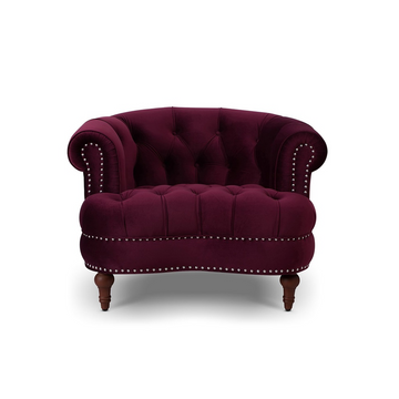 Eliana Velvet Vintage American Style Sofa 2-Seater Rivets Decoration Chair Loveseats
