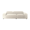 Carver Flannelette Round Armed Loveseat 2-Seater or 3-Seater Sofa 